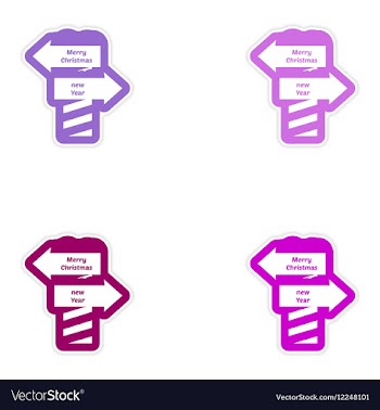 Set of paper stickers on white background vector image