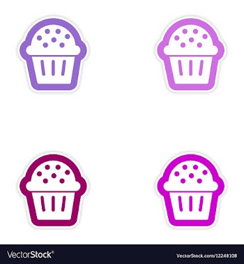Set of paper stickers on white background vector image