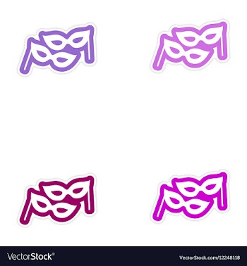 Set of paper stickers on white background vector image