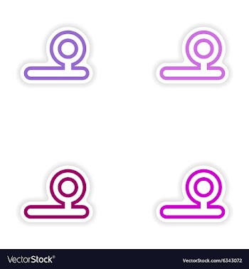 Set of paper stickers on white background vector image