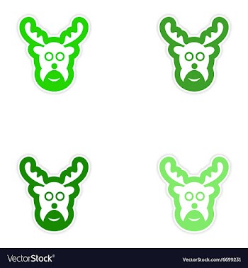 Set of paper stickers on white background vector image