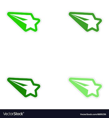 Set of paper stickers on white background vector image