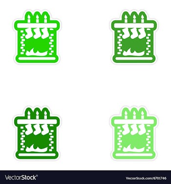 Set of paper stickers on white background vector image