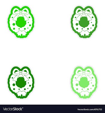 Set of paper stickers on white background vector image