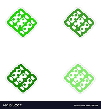 Set of paper stickers on white background vector image