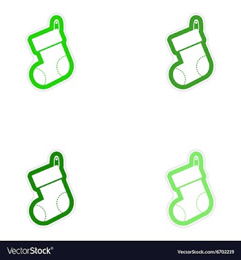 Set of paper stickers on white background vector image