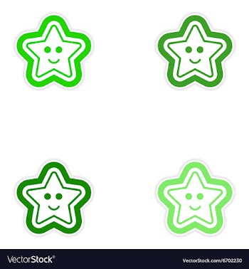 Set of paper stickers on white background vector image
