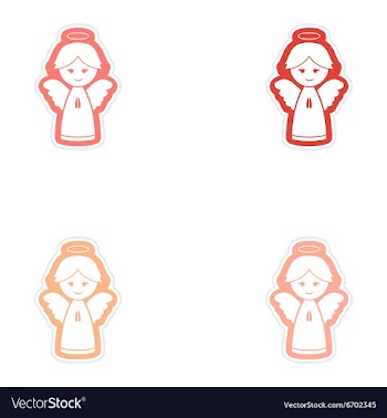 Set of paper stickers on white background vector image