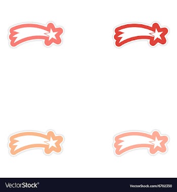 Set of paper stickers on white background vector image