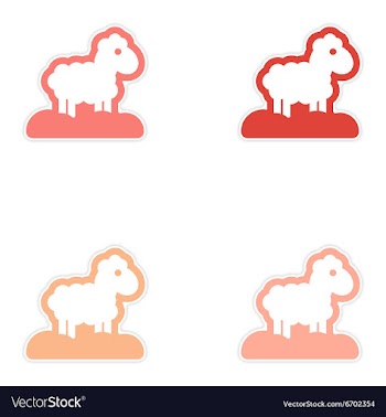 Set of paper stickers on white background vector image