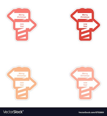 Set of paper stickers on white background vector image