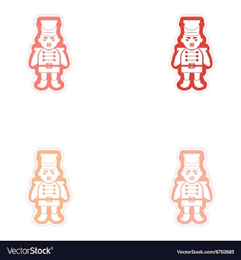 Set of paper stickers on white background vector image