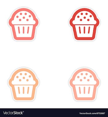 Set of paper stickers on white background vector image