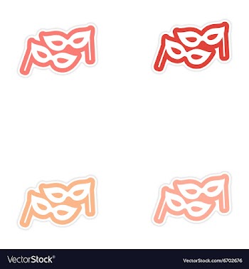 Set of paper stickers on white background vector image