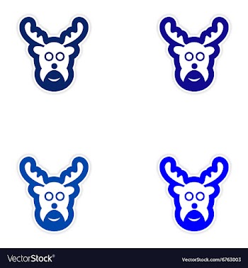 Set of paper stickers on white background vector image