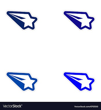 Set of paper stickers on white background vector image