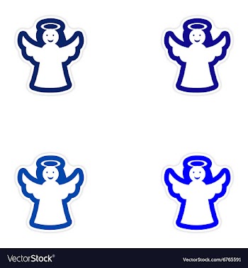 Set of paper stickers on white background vector image