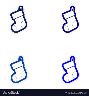 Set of paper stickers on white background vector image