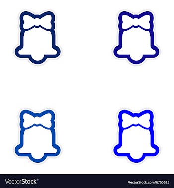 Set of paper stickers on white background vector image