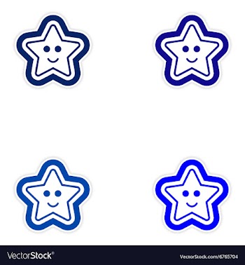 Set of paper stickers on white background vector image
