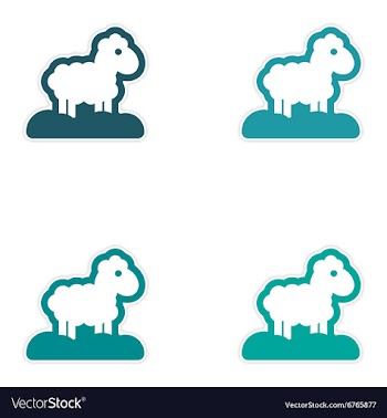 Set of paper stickers on white background vector image