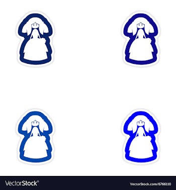 Set of paper stickers on white background vector image