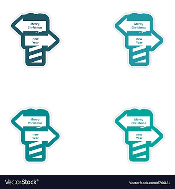 Set of paper stickers on white background vector image