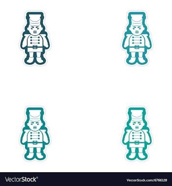 Set of paper stickers on white background vector image