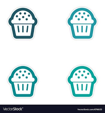 Set of paper stickers on white background vector image