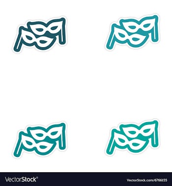 Set of paper stickers on white background vector image