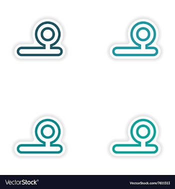 Set of paper stickers on white background vector image
