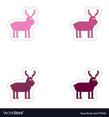 Set of paper stickers on white background vector image
