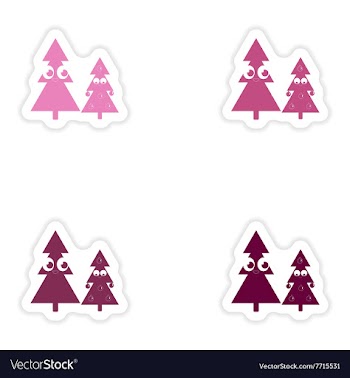 Set of paper stickers on white background vector image