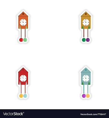 Set of paper stickers on white background vector image