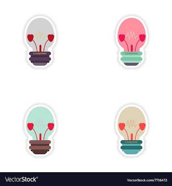 Set of paper stickers on white background vector image
