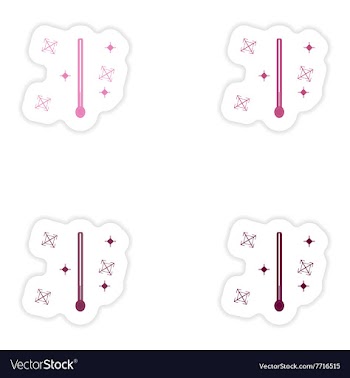 Set of paper stickers on white background vector image