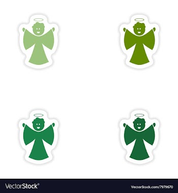 Set of paper stickers on white background vector image