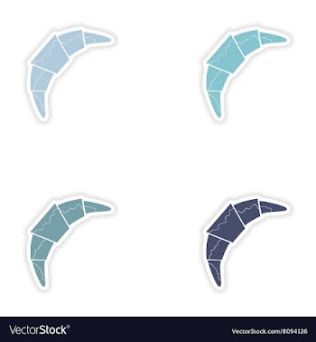 Set of paper stickers on white background vector image