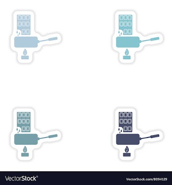Set of paper stickers on white background vector image