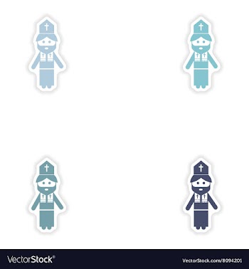 Set of paper stickers on white background vector image