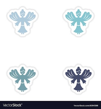 Set of paper stickers on white background vector image