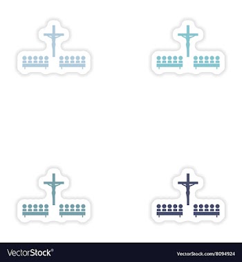 Set of paper stickers on white background vector image