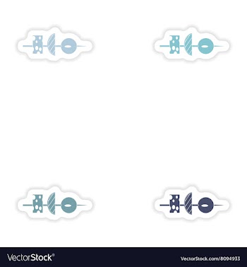Set of paper stickers on white background vector image