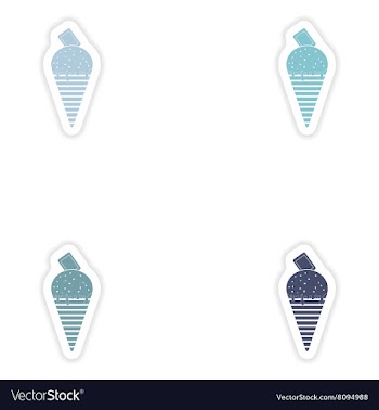 Set of paper stickers on white background vector image