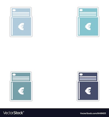 Set of paper stickers on white background vector image