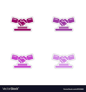 Set of paper stickers on white background vector image