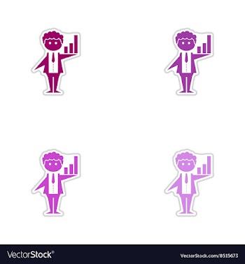 Set of paper stickers on white background vector image