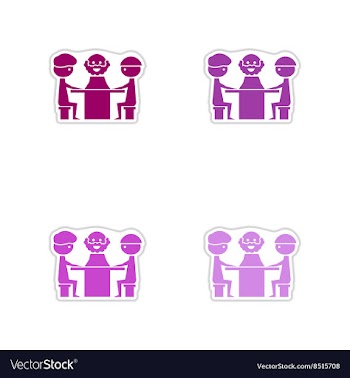 Set of paper stickers on white background vector image