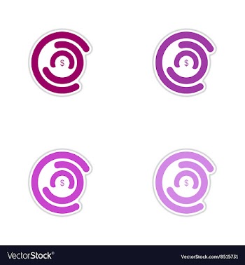 Set of paper stickers on white background vector image