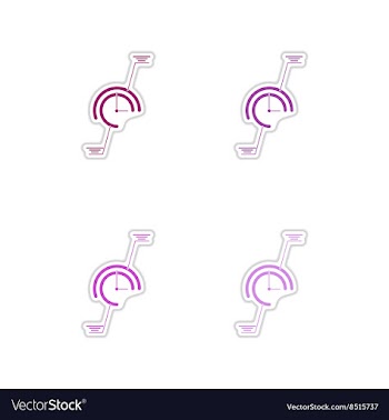 Set of paper stickers on white background vector image